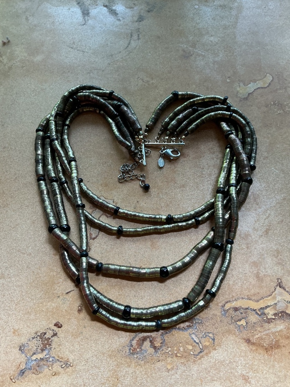 Gold tone CHICOS multi strand necklace.